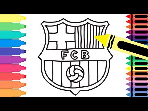 How to Draw FC Barcelona Badge – Drawing the Barca Logo – Coloring Pages for kids | Tanimated Toys