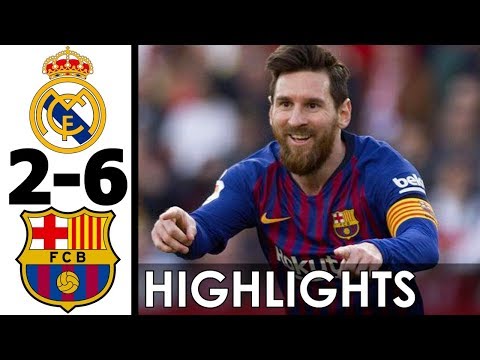 Real Madrid vs FC Barcelona 2-6 Goals and Highlights w/ English Commentary (Last 2 Bernabéu Matches)