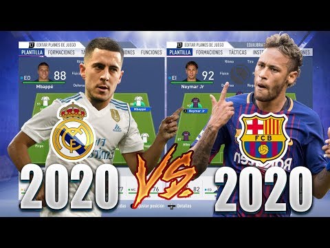 EQUIPO REAL MADRID 2020 VS EQUIPO FC BARCELONA 2020 | Experimentos Fifa 19