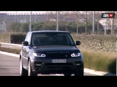 The arrival of Real Madrid players for the team's training today with new cars