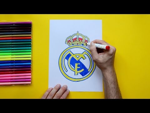 How to draw Real Madrid Logo