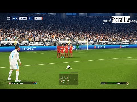 PES 2018 | Real Madrid vs Liverpool | 2 Free Kick Goal | Final UEFA Champions League (UCL)