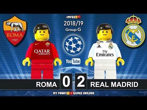 Roma vs Real Madrid 0-2 • Champions League 2019 (27/11/2018) • All Goals Highlights Lego Football