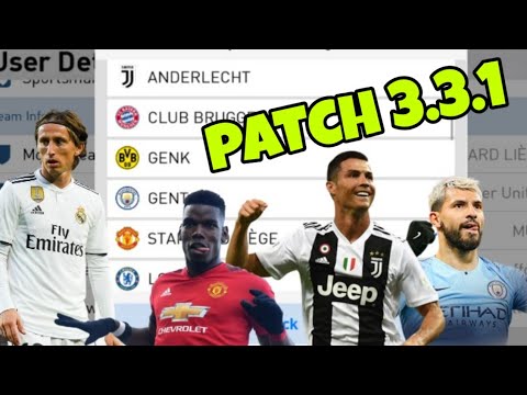 PES 19 mobile Patch v3.3.1 Juventus,Manchester,real madrid(logo+kit)