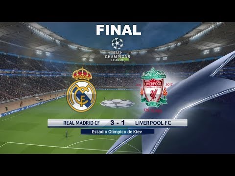 Final Real Madrid vs Liverpool 3 – 1 | GOLES | UEFA CHAMPIONS LEAGUE 2018 | PES 2018 | Recreacion