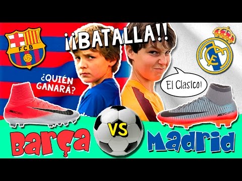 ? ¡Batalla BARÇA vs REAL MADRID! ⚽️ RETO de Fútbol: El CLÁSICO con las NUEVAS EQUIPACIONES NIKE ?