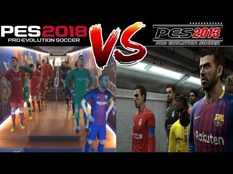 PES 2018 vs PES 2013 Gameplay Comparison – FC Barcelona vs Liverpool FC