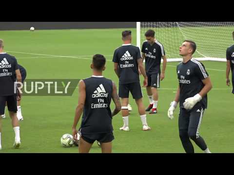 USA: Real Madrid train ahead of Manchester United match in Miami