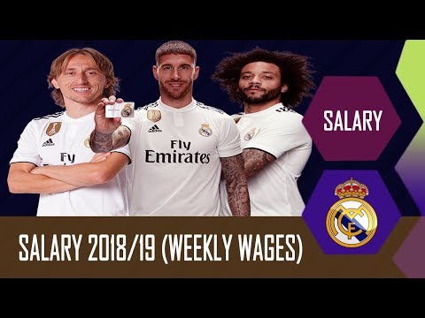 Real Madrid Football Players Per Week Salaries 2018/2019