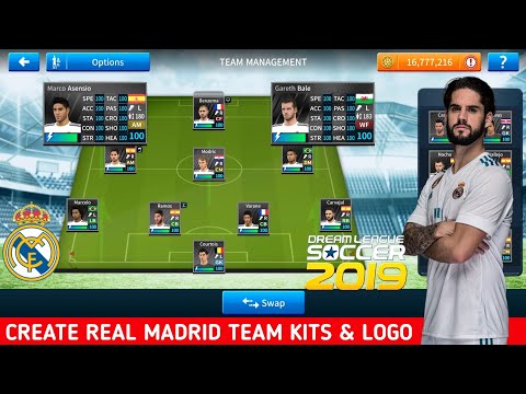 How To Create Real Madrid Team Kits And Logo In Dream League Soccer 2019