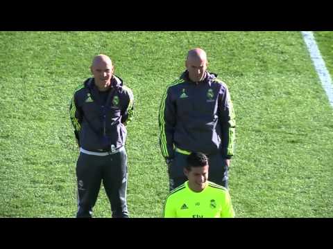 Zinedine Zidane's 1st training session as Real Madrid manager