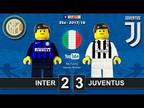 Inter Juventus 2-3 • Serie A 2018 (28/04/2018) goal highlights sintesi Inter Juve in Lego Calcio