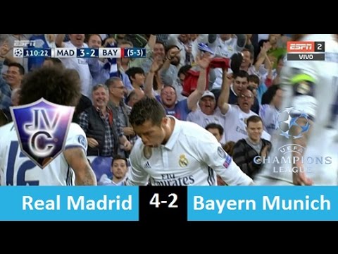 Real Madrid 4-2 Bayern Múnich 18/04/17  hat-trick de Cristiano  (Relato Miguel Simón)  UCL 2017