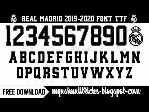 Real Madrid 2019-20 TTF Font Free Download by M Qasim Ali