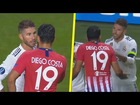Sergio Ramos vs Diego Costa – All Fights & Crazy Moments HD