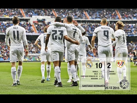 Real Madrid 10-2 Rayo Vallecano (La Liga 2015/16, matchday 16)