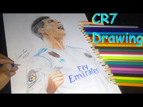 CRISTIANO RONALDO – CR7 DO REAL MADRID CAPA DA FIFA 2018 – speed drawing – Desenho realista