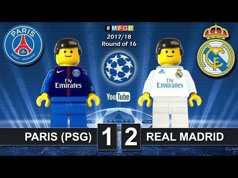 Paris Saint-Germain PSG vs Real Madrid 1-2 • Champions League 2018 (06/03/2018) Goals Lego Football