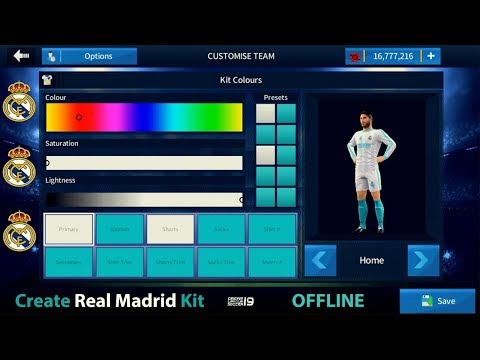 How to Make Real Madrid Kit Offline – Dream League Soccer 2018