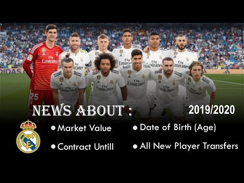 Real Madrid » Squad 2019/2020 (Age●Contract until●Market value) #FOOTBALL SQUAD