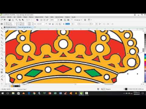 Trazar logo del Real Madrid en CorelDRAW.