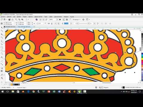 Trazar logo del Real Madrid en CorelDRAW.
