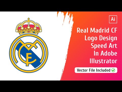 Real Madrid FC Logo Design Speed Art In Adobe Illustrator | Club Logos | Emtode Vlogs | 013