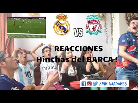 REACCIONES HINCHAS DEL BARCA ! Real Madrid vs Liverpool (3-1)I FINAL Uefa Champions League