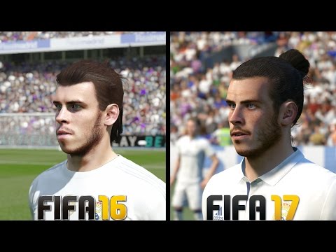 FIFA 17 vs FIFA 16 Real Madrid Faces Comparison