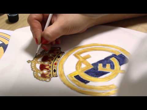 Kricky Cakes Decoration: Fondant Real Madrid logo handpainting 720p
