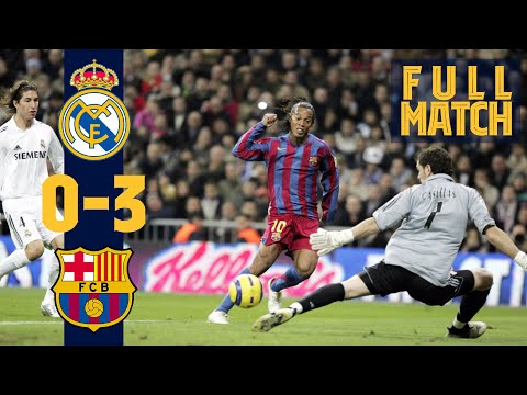 FULL MATCH: Real Madrid 0 – 3 Barça (2005) RELIVE RONALDINHO’S GREATEST GAME AT FC BARCELONA!