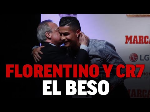 El beso de Florentino a Cristiano Ronaldo en su reencuentro I MARCA