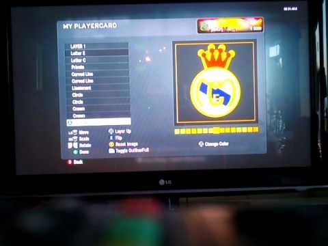 Perfect Real Madrid Crest Playercard TUTORIAL Call Of Duty Black Ops