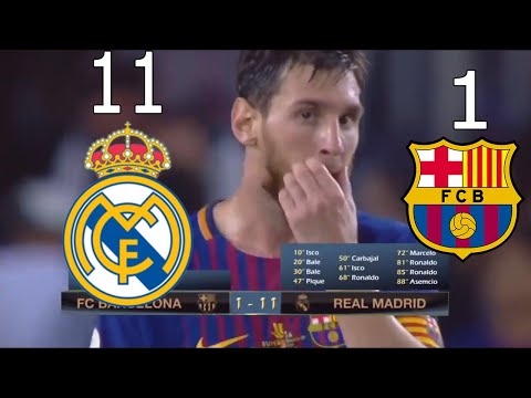 AMAZING!!! REAL MADRID 11-1 BARCELONA (EL CLASICO 2017)