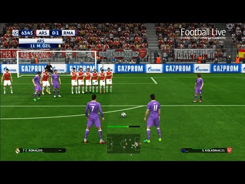 PES 2017 | Arsenal vs Real Madrid | 2 Free Kick Goal Ronaldo, Bale | UEFA Champions League